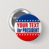 Badge Rond 5 Cm (TEXTE PERSONNALISABLE) pour le PRÉSIDENT (Devant & derrière)