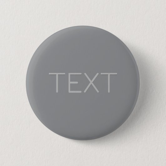 Badge Rond 5 Cm Texte simple à 3 dimensions | Gray (Devant)