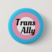 Badge Rond 5 Cm Texte transally modifiable Transgenre Fierté (Devant)