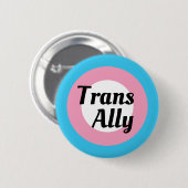 Badge Rond 5 Cm Texte transally modifiable Transgenre Fierté (Devant & derrière)