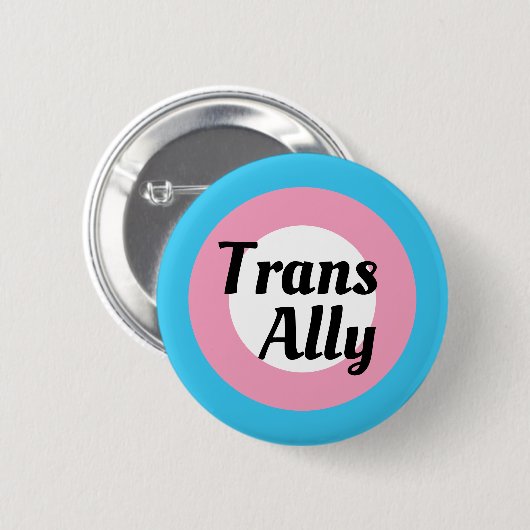 Badge Rond 5 Cm Texte transally modifiable Transgenre Fierté (Devant & derrière)