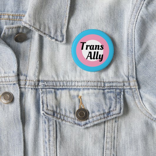 Badge Rond 5 Cm Texte transally modifiable Transgenre Fierté (En situation)