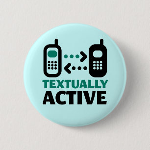 Badge Rond 5 Cm Textuellement Active