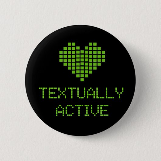 Badge Rond 5 Cm Textuellement Active - bouton (Devant)