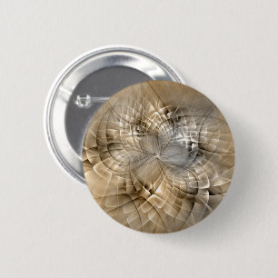 Badge Rond 5 Cm Texture d'art fractal abstrait de tons terreux mod