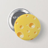 Badge Rond 5 Cm Texture jaune de fromage suisse (Devant & derrière)