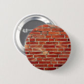 Badge Rond 5 Cm Texture rouge de mur de briques (Devant & derrière)