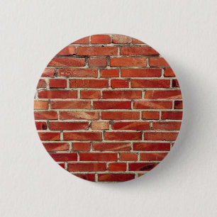 Badge Rond 5 Cm Texture rouge de mur de briques