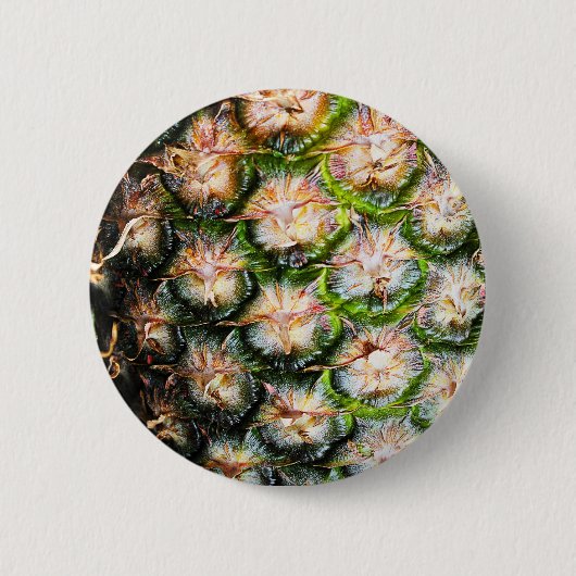 Badge Rond 5 Cm Texture tropicale de poinçon d'ananas (Devant)