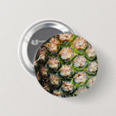 Badge Rond 5 Cm Texture tropicale de poinçon d'ananas (Devant & derrière)