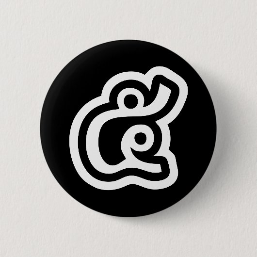 Badge Rond 5 Cm Thaïlande Numéro 5 / Cinq / ๕ (Haa/Ha) Script Thaï (Devant)