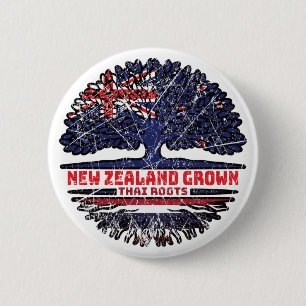 Badge Rond 5 Cm Thaïlande Thai New Zealander New Zealand Tree Root