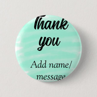 Badge Rond 5 Cm Thank you add name message simple stylish calligra
