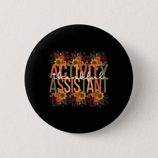 Badge Rond 5 Cm Thanksgiving Assistant Activité (Devant)