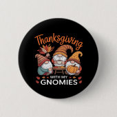 Badge Rond 5 Cm Thanksgiving Gnome Fall Leopard Turkey Essentiel T (Devant)
