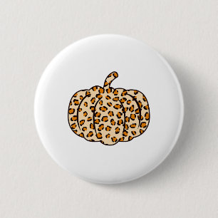 Badge Rond 5 Cm Thanksgiving Halloween Automne animal Leopard Citr