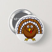Badge Rond 5 Cm Thanksgiving mignon Turquie (Devant & derrière)