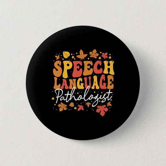 Badge Rond 5 Cm Thanksgiving Speech Thanksgiving Speech Therapy Au (Devant)