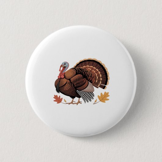 Badge Rond 5 Cm Thanksgiving Turquie - Automne Vacances Classique  (Devant)