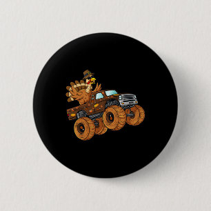 Badge Rond 5 Cm Thanksgiving Turquie équitation Monster Truck Boys