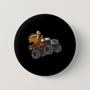 Badge Rond 5 Cm Thanksgiving Turquie équitation Monster Truck Boys