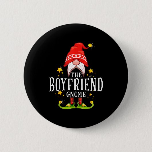 Badge Rond 5 Cm The Boyfriend Gnome Christmas Matching (Devant)