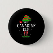 Badge Rond 5 Cm The Canadian Elf Group Matching Family Christmas C (Devant)