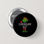 Badge Rond 5 Cm The Canadian Elf Group Matching Family Christmas C (Devant & derrière)