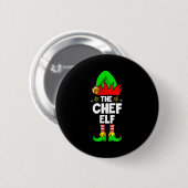 Badge Rond 5 Cm The Chef Elf Shirt Matching Family Chef Christmas (Devant & derrière)