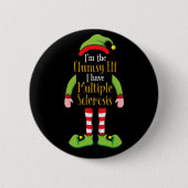 Badge Rond 5 Cm The Clumsy Elf Christmas Multiple Sclerosis Ms S (Devant)