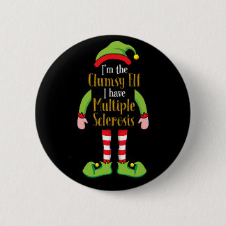 Badge Rond 5 Cm The Clumsy Elf Christmas Multiple Sclerosis Ms S