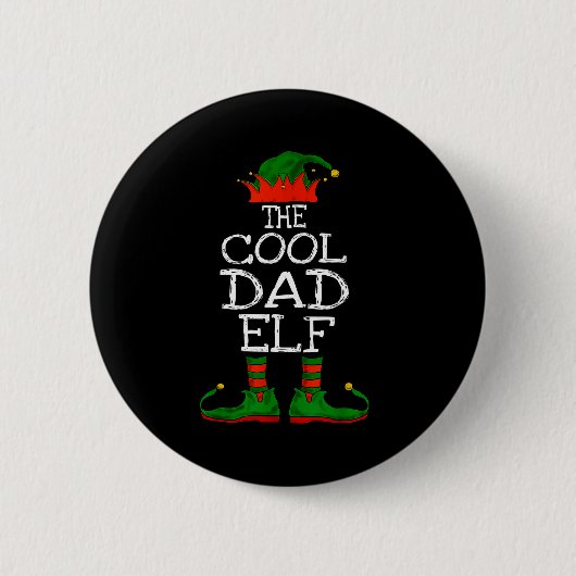 Badge Rond 5 Cm The Cool Dad Elf Family Matching Funny Christmas G (Devant)