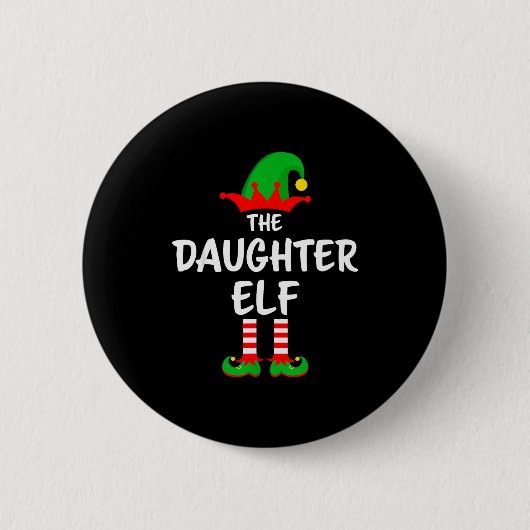 Badge Rond 5 Cm The Daughter Elf Matching Family Christmas (Devant)