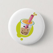 Badge Rond 5 Cm Thé de Boba (Devant)