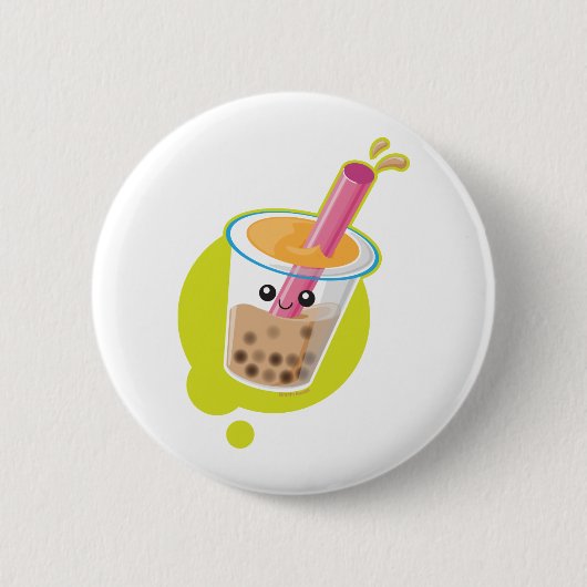 Badge Rond 5 Cm Thé de Boba (Devant)