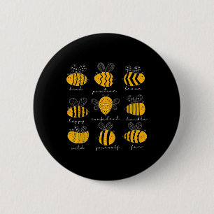 Badge Rond 5 Cm Thé de gentillesse positive courageuse heureuse co