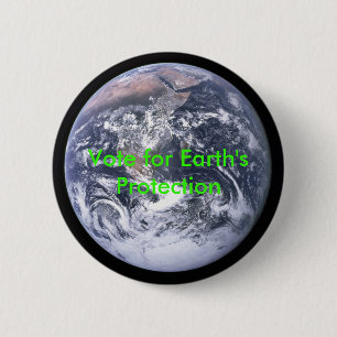Badge Rond 5 Cm The_Earth_seen_from_Apollo_17, vote pour la terre