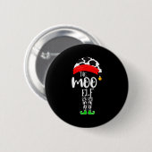 Badge Rond 5 Cm The Elf Moo Cow Funny Christmas Elf Family Matchin (Devant & derrière)