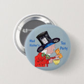 Badge Rond 5 Cm Thé et biscuits du Mad Hatter's Tea Party (Devant & derrière)