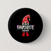 Badge Rond 5 Cm The Favorite Gnome Christmas Matching Pajama (Devant)