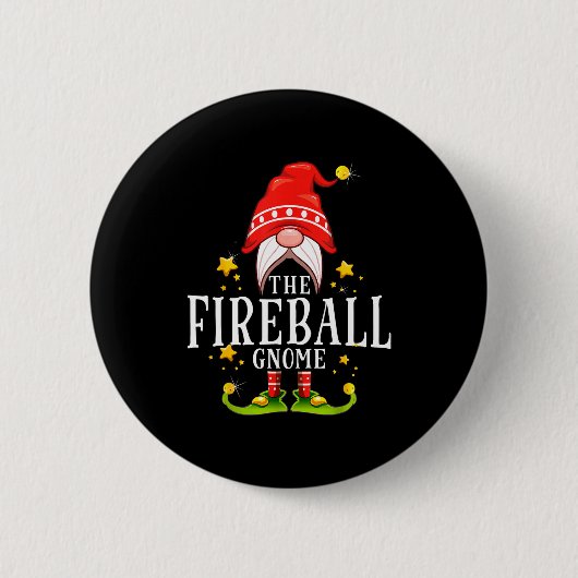 Badge Rond 5 Cm The Fireball Gnome Christmas Matching (Devant)