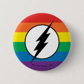 Badge Rond 5 Cm The Flash Rainbow Logo (Devant)