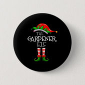 Badge Rond 5 Cm The Gardener Elf Matching Family Group Christmas P (Devant)