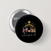 Badge Rond 5 Cm The Greatest Gift For All Christmas Nativity Jesus (Devant & derrière)