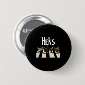 Badge Rond 5 Cm The Hens Retro Chicken Men Kids Women Funny Chicke (Devant & derrière)