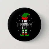 Badge Rond 5 Cm The Library Elf Christmas Party Matching Family Xm (Devant)
