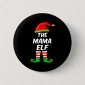 Badge Rond 5 Cm The Mama Elf Family Matching Funny Christmas Costu (Devant)