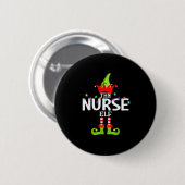 Badge Rond 5 Cm The Nurse Elf Christmas Matching Pajamas  (Devant & derrière)