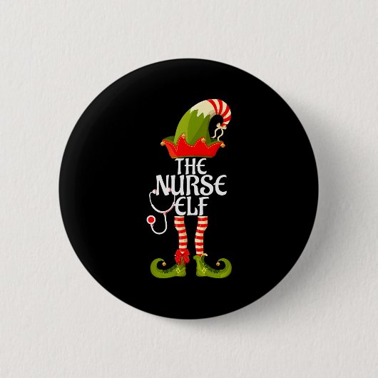 Badge Rond 5 Cm The Nurse Elf Family Matching Christmas 2023 (Devant)