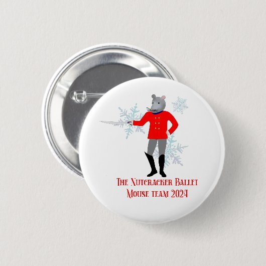 Badge Rond 5 Cm The Nutcracker - Mouse Team 2024 (Devant & derrière)